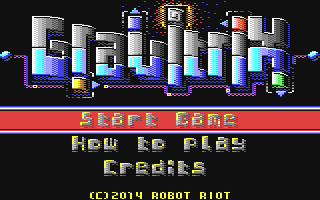 Gravitrix (Homebrew) — Title screen